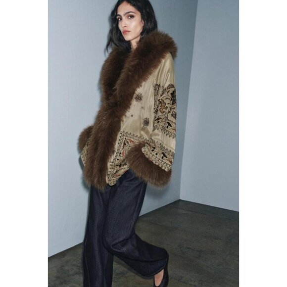 ZARA EMBROIDERED KIMONO ZW COLLECTION LIMITED EDITION - Picture 5 of 8